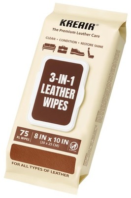 3in1 Leather Wipes 75 XL Count, Clean, Condition & Restore Shine, Extra-Large...