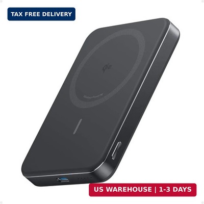 Anker MagGo Power Bank, Slim 10,000mAh Magnetic Battery Pack, Qi2 Certified 15W