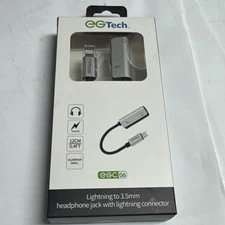 eGTech Lightning to 3.5mm Headphone Jack with Lightning Connector Fast!" 