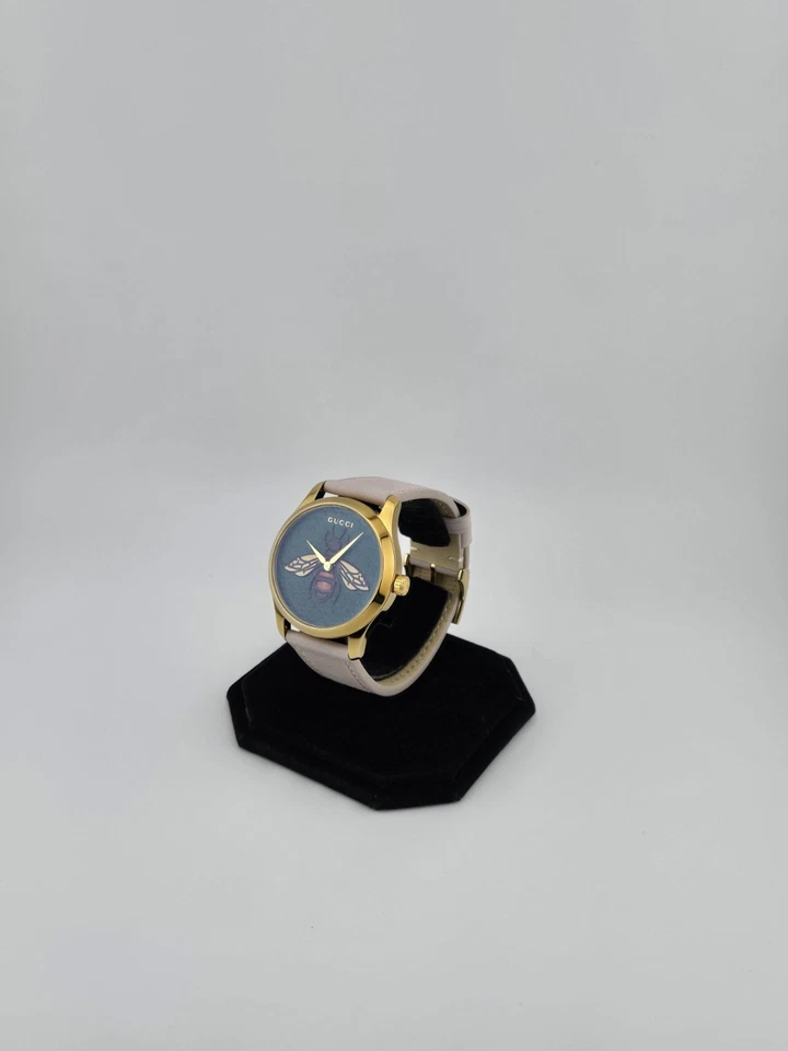 Reloj Gucci G-Timeless para mujer esfera verde esmeralda correa de cuero - YA1264065 Foto 3 de 4