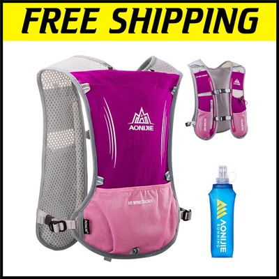 Breathable Hydration Vest - 5L Capacity with Multi-Pocket Design for Safety