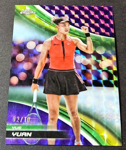 2025 Topps Chrome Tennis Purple Geometric Refractor Yue Yuan #65