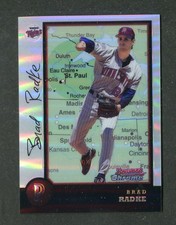Brad Radke Twins INTERNATIONAL REFRACTOR 1998 Bowman Chrome Baseball Card #13