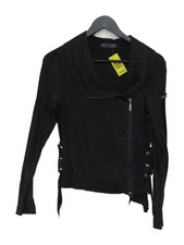 Airfield Damen Top UK 10 Schwarz 100% Sonstige Langarm Kragen Basic