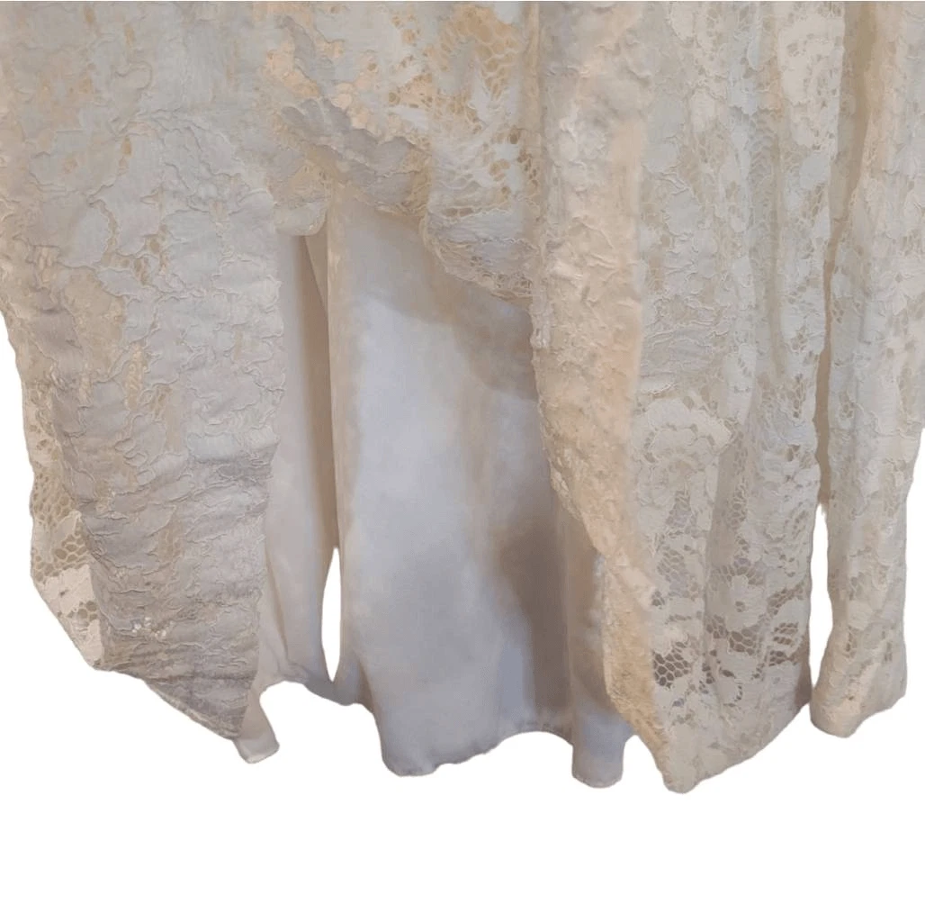 OFF WHITE Abito con supporto in pizzo Aqua da donna bianco poli spandex foderato