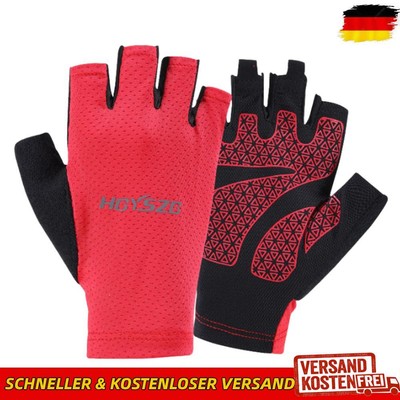 Halbfinger-Handschuhe, rutschfeste Fahrrad-Schutzhandschuhe für Damen und Herren