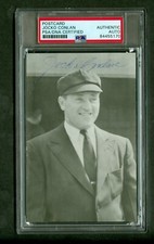 Jocko Conlan Vintage Autograph Rowe Photo Postcard PSA/DNA Encased Umpire