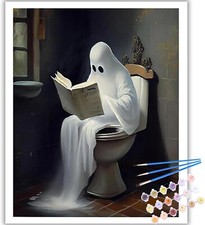 Halloween Paint by Numbers Kit for Adults, Ghost Adults Paint by Number Kits, DI