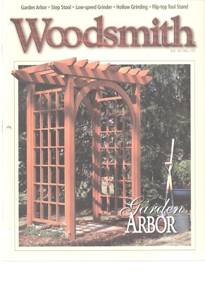Woodsmith Magazine June 1997 Garden Arbor Step Stool Low Speed Grinder