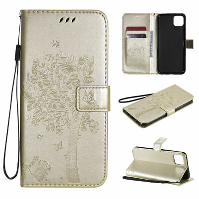 Tree Leather Flip Wallet Phone Case For Oppo Find X2 A52 A72 A32 A8 A9 A33 A53