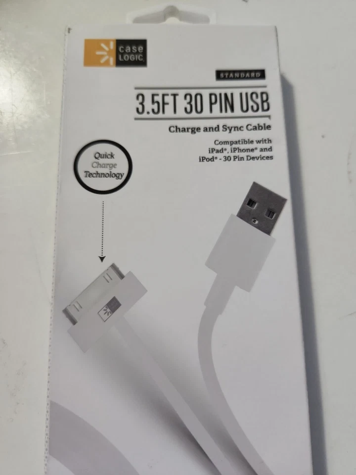 Case Logic 3.5FT 30 PIN USB IPad and Iphone charging & sync cable - Image 3 of 4