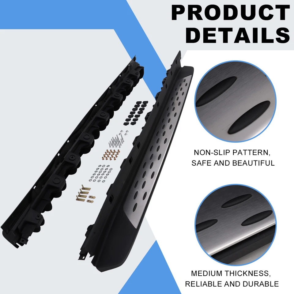 2Pcs Running Board Fit for LEXUS NX NX200 NX300h 2015-2021 Side Step Nerf Bar - Image 3 of 4