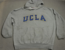Vintage UCLA Bruins Hoodie Mens Extra Large Gray Sweatshirts Grungy Thrashed