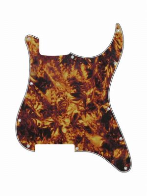 Pickguard E-Gitarre I Standard 11-Loch 3-lagig Marble Yellow ohne Fräsungen