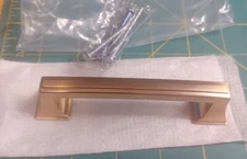 Amerdeco 15 Pack Brushed Gold Cabinet Pulls 3 3/4 Inch Hole Center, ZH0010 New