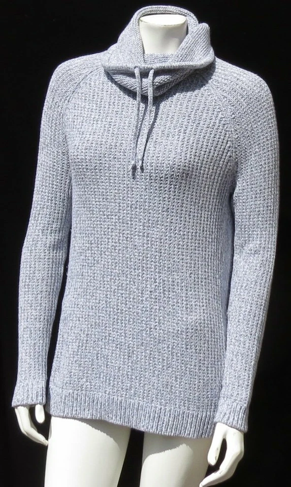 $98 ATHLETA Gris Melange Grueso Tejido Boreal Capucha Cuello Cremallera Cadera Suéter Top EE. UU. S Foto 2 de 4