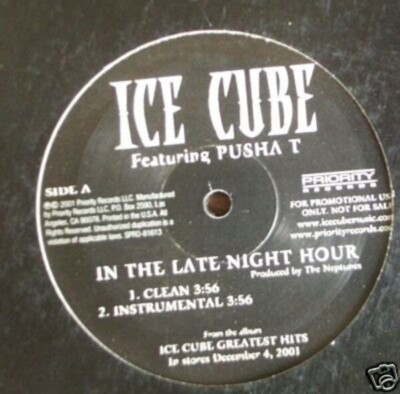 Ice Cube Featuring Pusha T In The Late Night Hour Vinyl Single 12inch Priorit