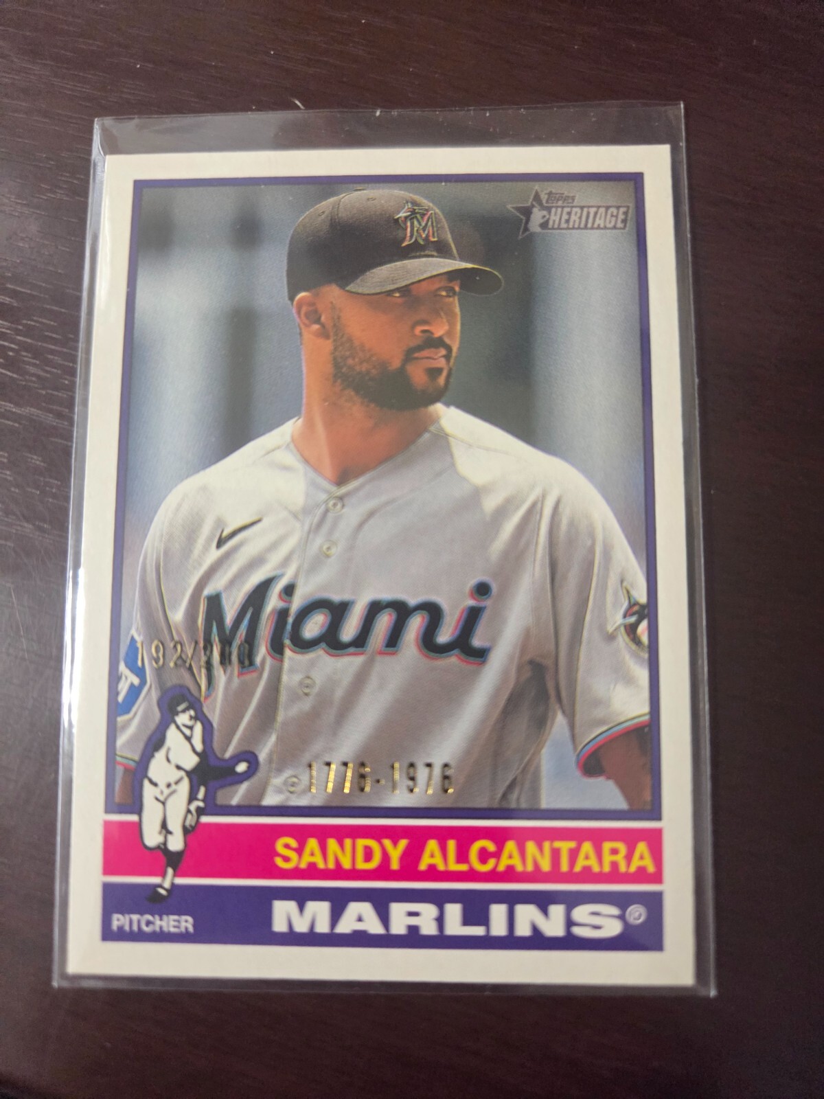 2025 Topps Heritage #161 Sandy Alcantara #192/200 Bicentennial!