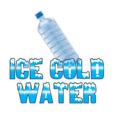 Food Truck Decals Ice Cold Water Style B Restaurant & Food Concession Sign White