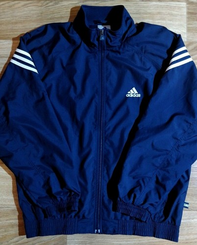 Adidas para hombre Chaqueta Chándal Top Vintage años 90 Azul Marino Blanco  De Rayas | eBay
