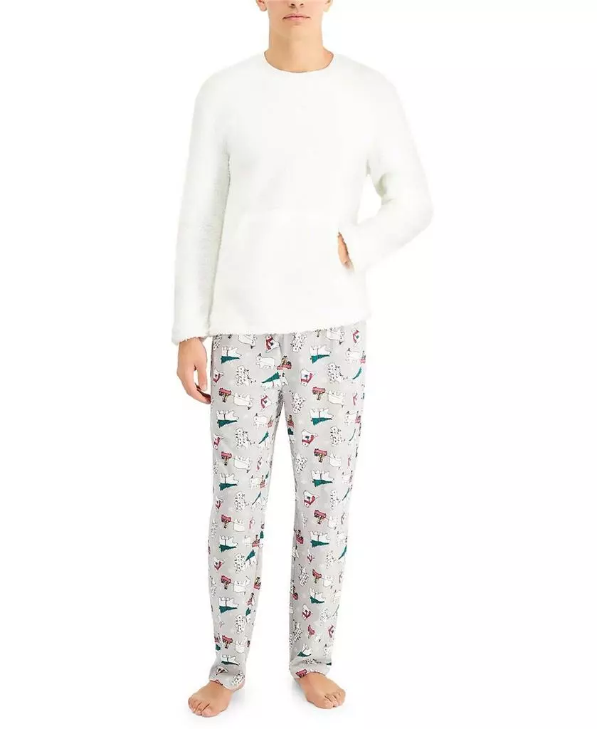 Polar bear fleece women's matching pajamas sales
