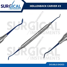 Double Ended Titanium Coated Hollenback Carver #3 - Oral Dental Instruments