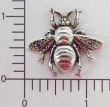 34464          Matte Silver Oxidized Large Honey Bee Jewelry Finding