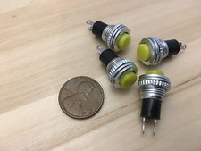 4 Pieces Yellow Momentary PUSH BUTTON SWITCH normally open 10mm on off DS-316 A3