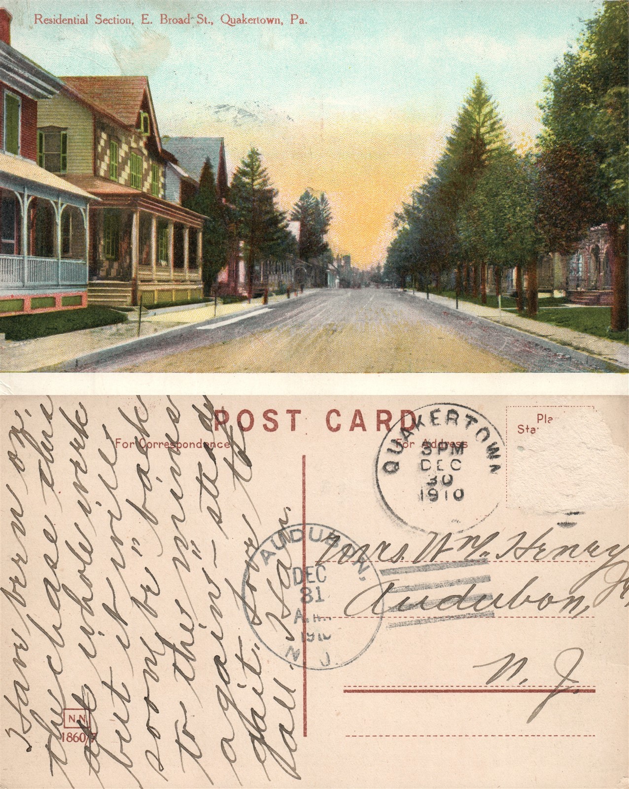 QUAKERTOWN BUCKS COUNTY PA EAST BROAD STREET 1910 ANTIQUE POSTCARD eBay