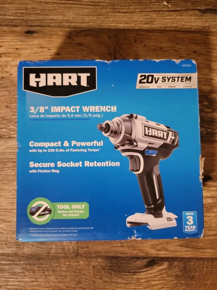 HART HPIW50 20 Volt Cordless Compact and Powerful 3 8