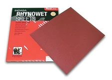 Indasa wet or dry sandpaper 9" x 11" sheets, 600 grit SMR-IN-6-600, Pack of 50