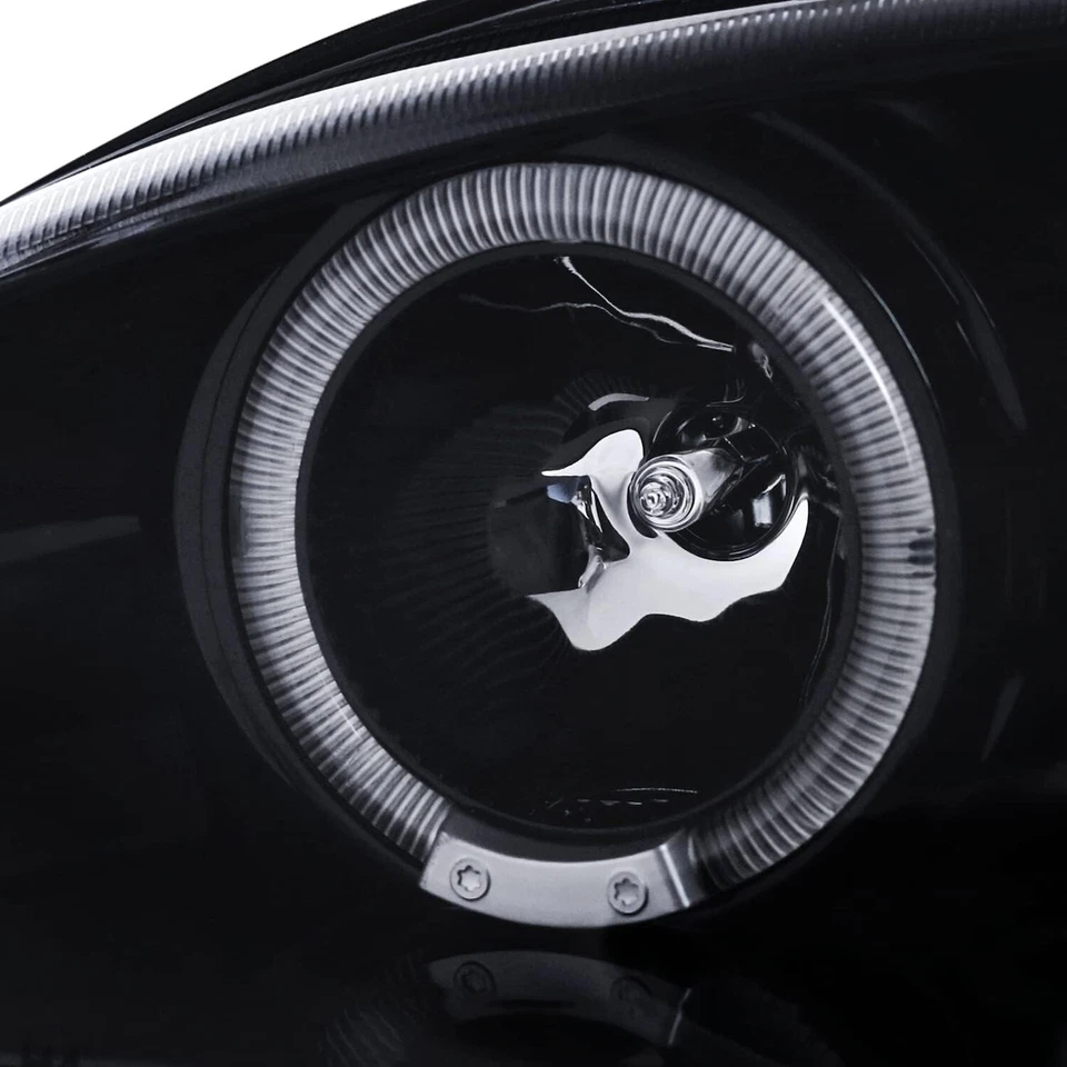 Ford Mustang GT SVT 1994-1998 Proyector LED Negro Par de Faros Conjunto Foto 4 de 4