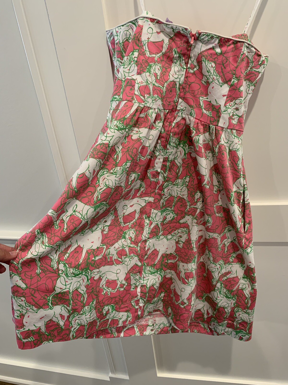 Lilly Pulitzer KENTUCKY DERBY Horse Print Strapless D… Gem