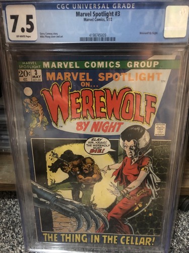 Marvel Spotlight #3 2nd App Werewolf By Night Mike Ploog 1972 CGC 7.5