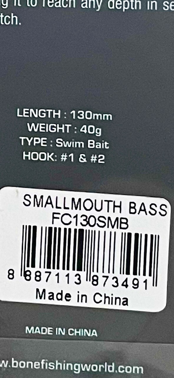 Bone Focus 130 Multi-Function Swimbait - SMALLMOUTH BASS - - Image 9