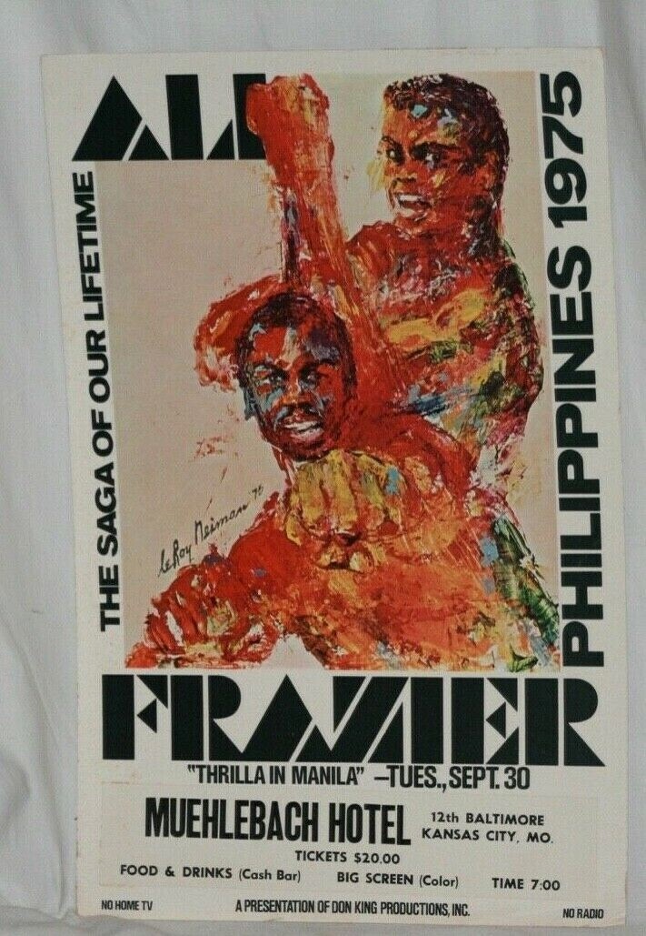 1975 Muhammad Ali/ Joe Frazier, Thrilla in Manila Orig Cardboard