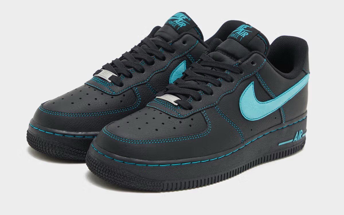 【NIKE】★WMNS Air Forc.e 1 07 LX Black Light Blue★22-29 WMNS) Nike Air Force 1 Low '07 LX 'Worldwide Pack - Black