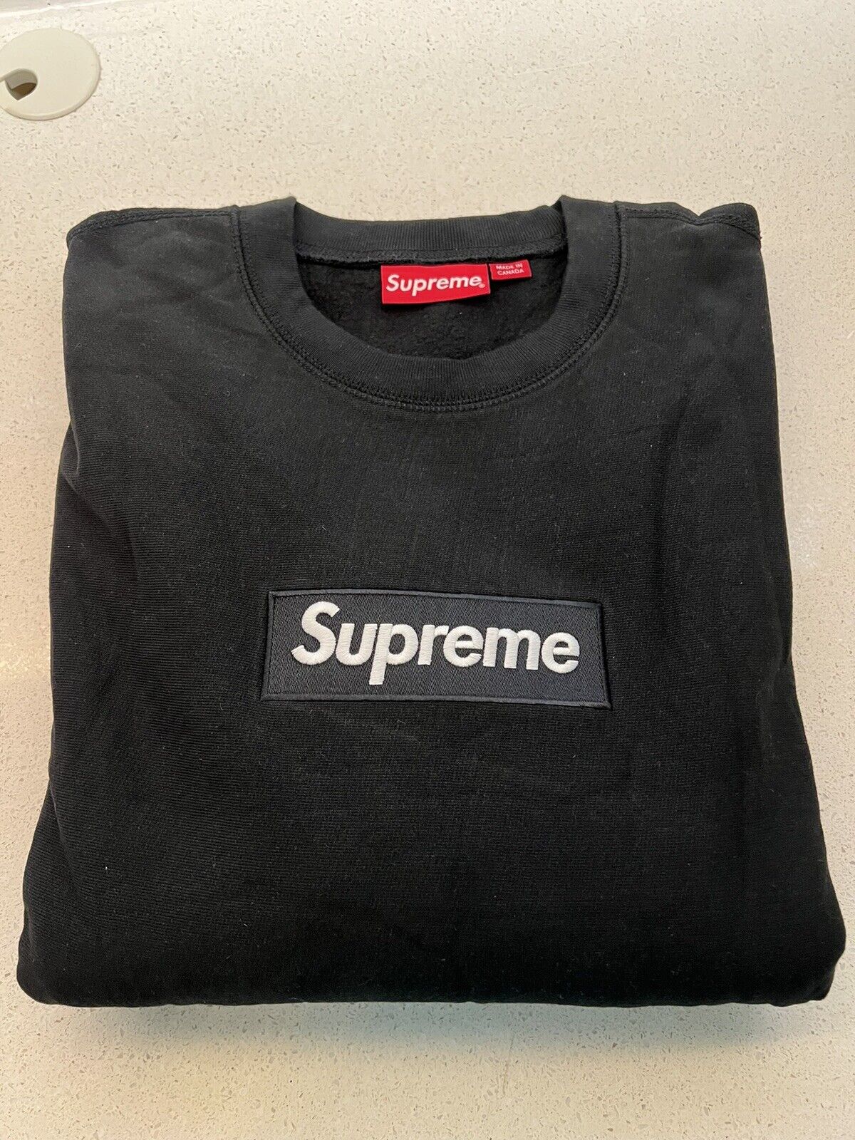 supreme box logo crewneck black large