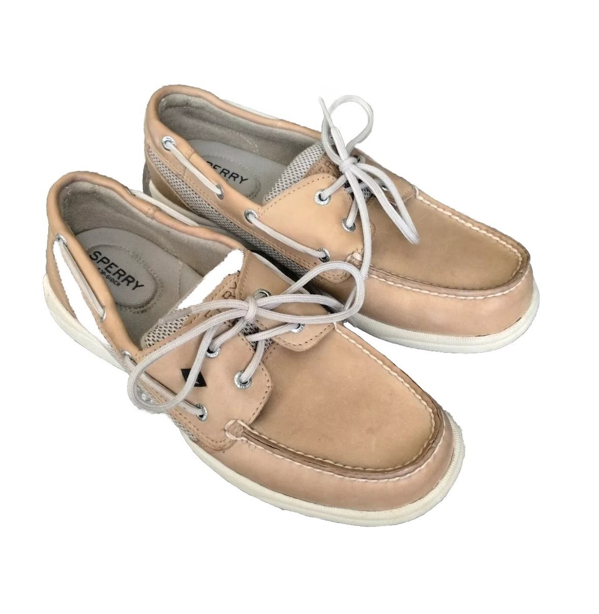 SIZE 9- Sperry Top-Sider Intrepid Womens Tan Brown Leather Boat Deck Shoes