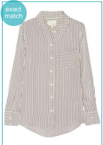 Band of Outsiders Purple Stripe silk crepe de chine button down blouse Top 1 S - Image 3 of 4