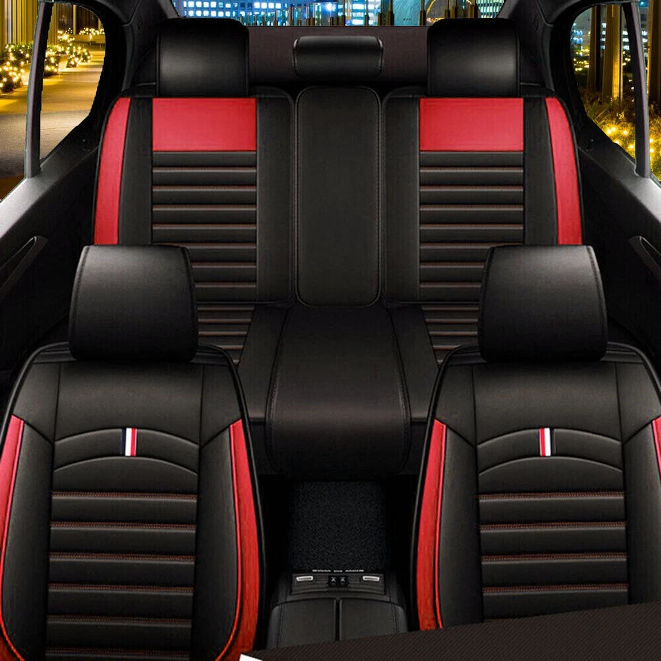 For Lexus Leather Auto Car Seat Cover Full Set Front & Rear Protectors Cushion Foto 3 de 4