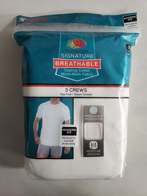 WHITE BREATHABLE T-SHIRT UNDERWEAR 