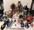 Vintage BANDAI POWER RANGERS DINO MEGA DRAGON TIGER ZORD Figures Toy Marvel Lot