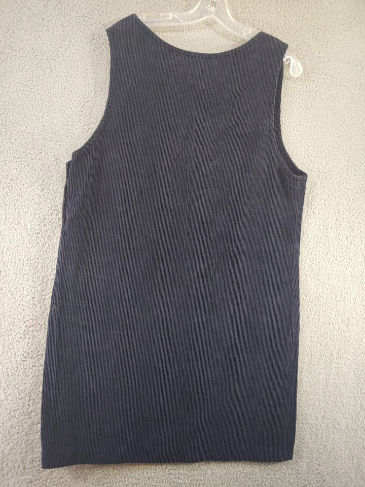 Vestido informal esquinero talla 12 para mujer pana sin mangas 100 % algodón botón lateral Foto 4 de 4