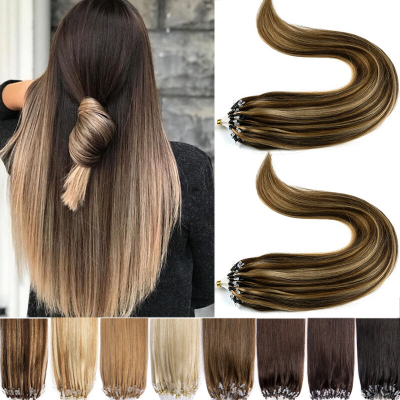 16-24inch Micro Ring LOOP 100% Real Remy Human Hair  display picture 3