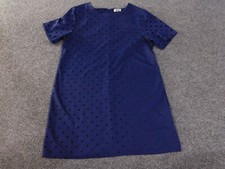 Old Navy dress Large purple zip womens A-line dots polyester
