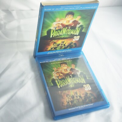 ParaNorman 3D 2012 Blu-ray 3D+Blu-ray+DVD+Digital Lenticular Slipcover Rare
