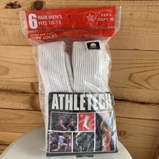 NOS VTG Athletech Mens Tube Socks Size 10-13 Over The Calf 6pk