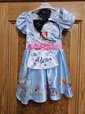 Brand New Disney Girls Alice In Wonderland Fancy Dress + Headband.  Was £16