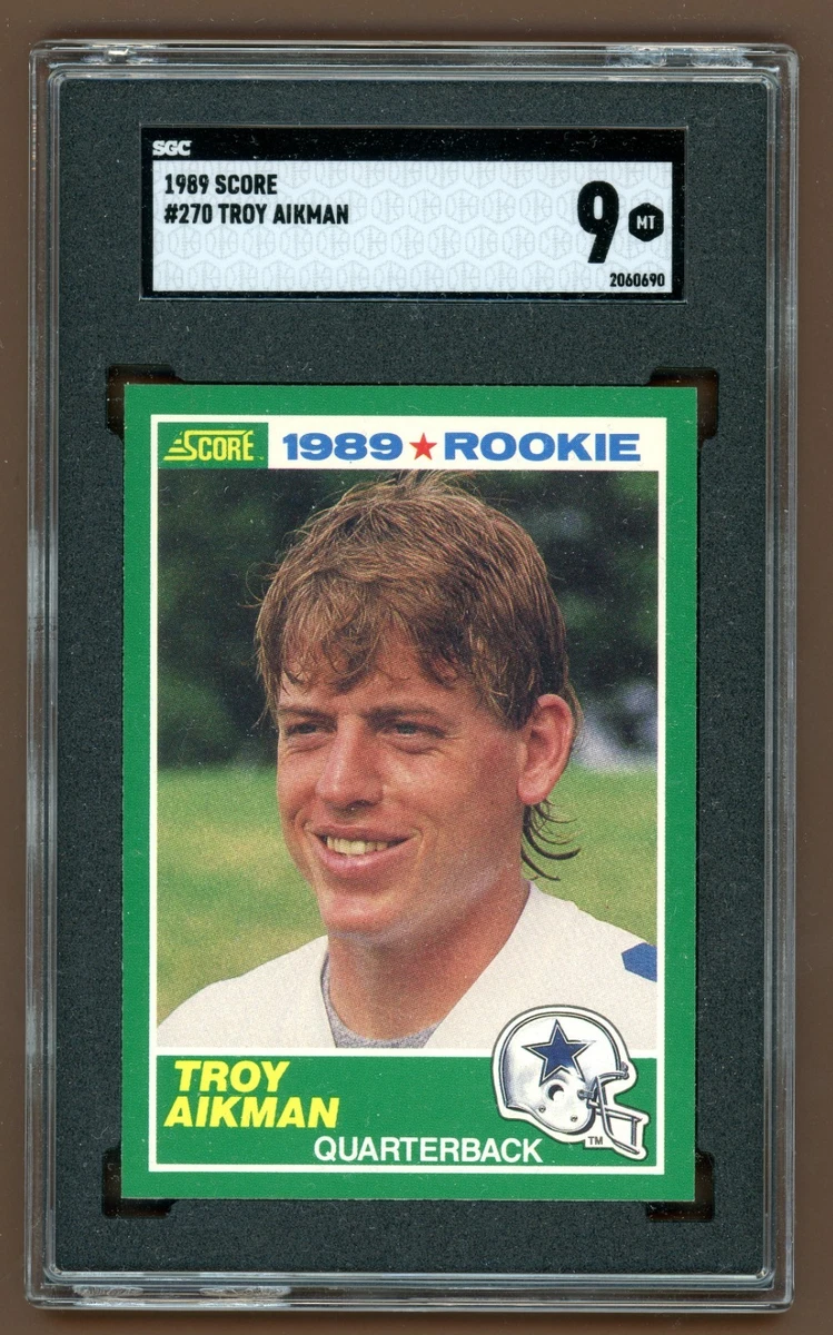 Troy Aikman Football Grade 9 Rookie Sports Trading Cards